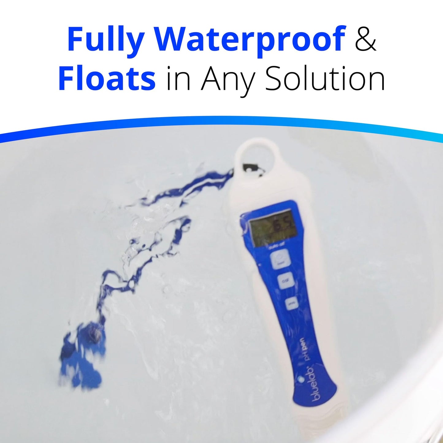Bluelab pH Pen - ± 0.1 pH Accurate, Durable Double Junction Probe, Waterproof & Floats, Auto Temperature Compensation, Easy Calibration - Made in NZ