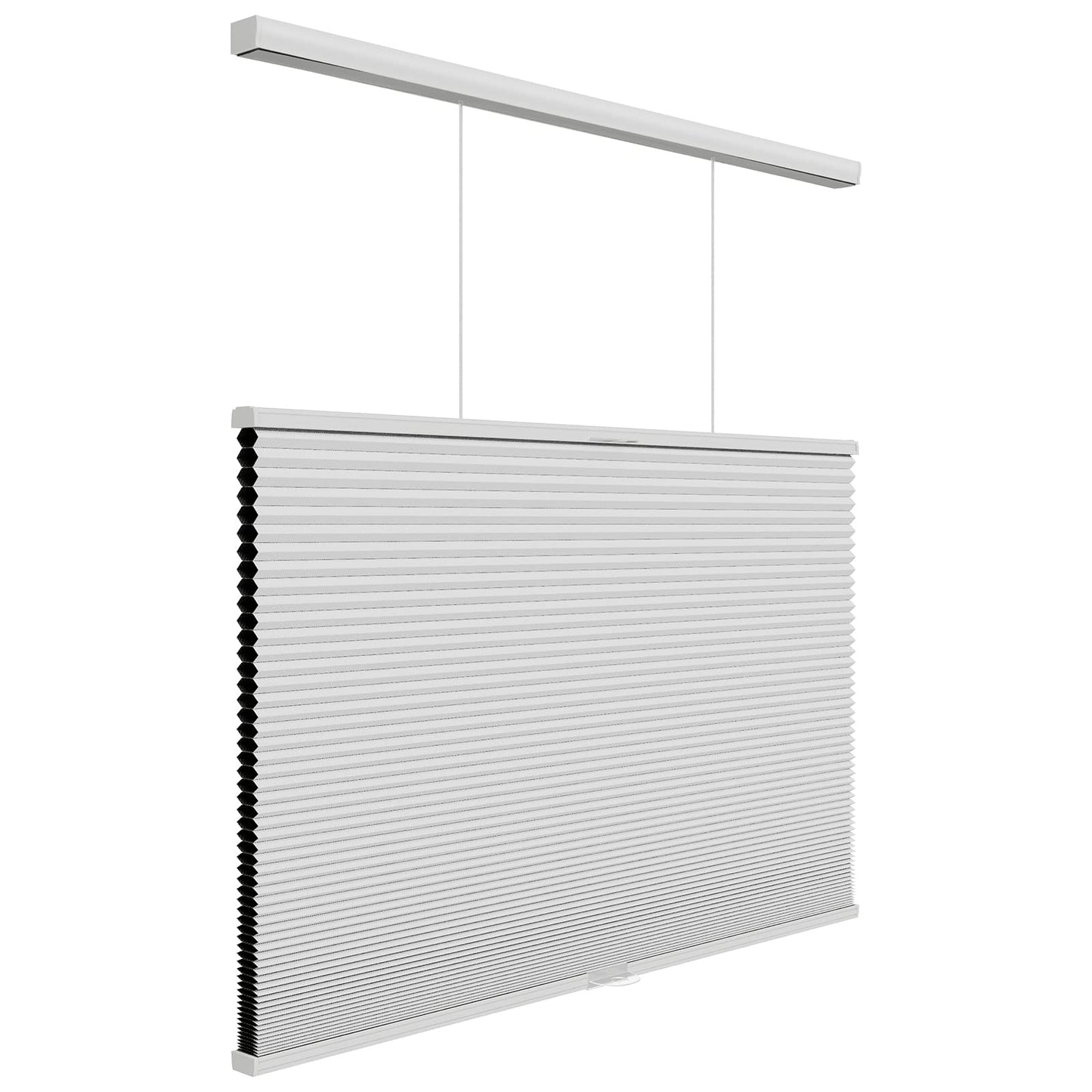 Changshade Top Down Bottom Up Shades,Blackout Cellular Shades Cordless,Top Down Bottom Up Cellular Shades,Honeycomb Blinds for Windows,Cellular Blinds Cordless,24Wide*50High,White