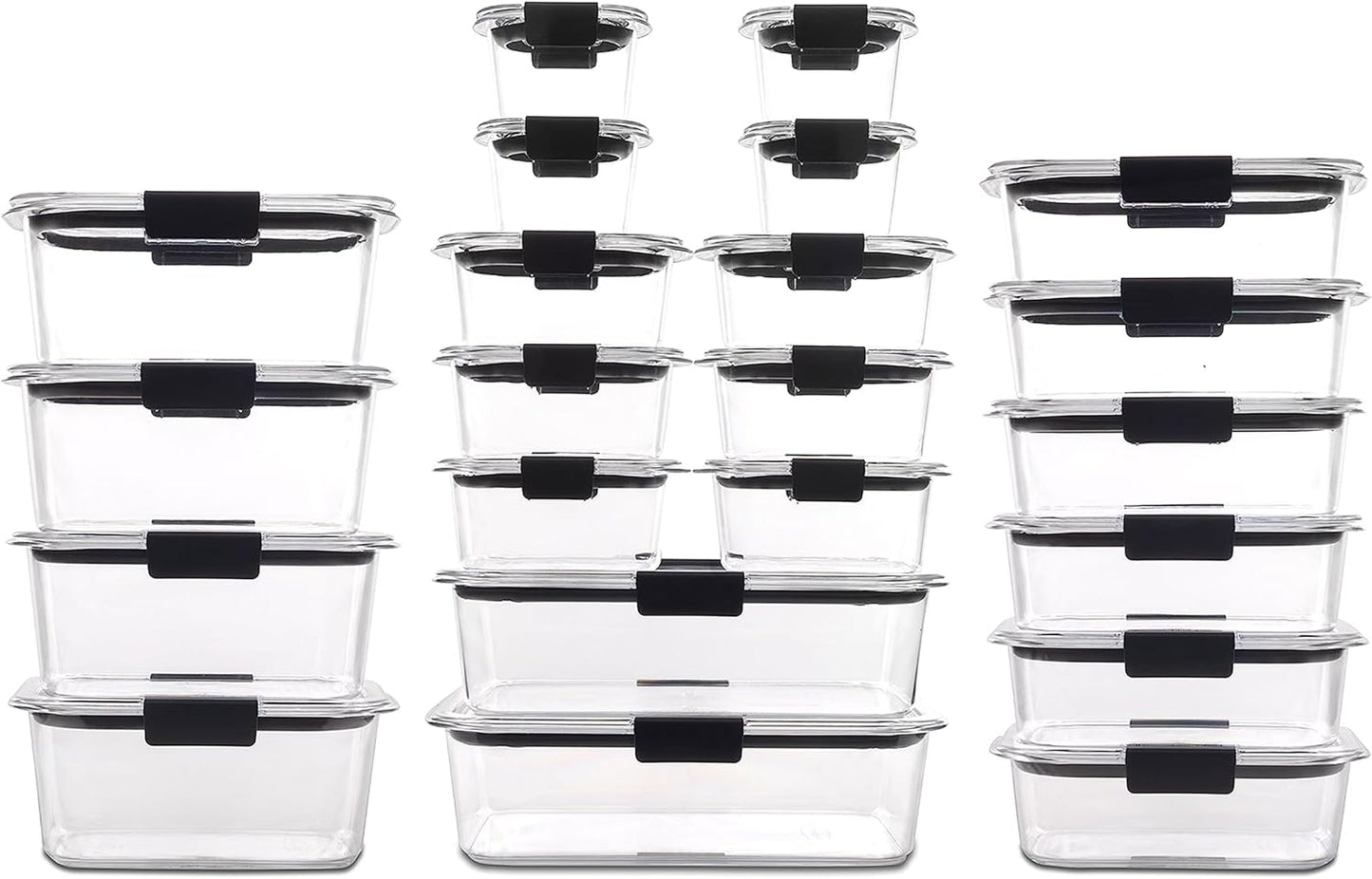 Rubbermaid Brilliance 44-Piece BPA-Free Food Storage Container Set - Airtight & Leak-Proof Lids for Meal Prep