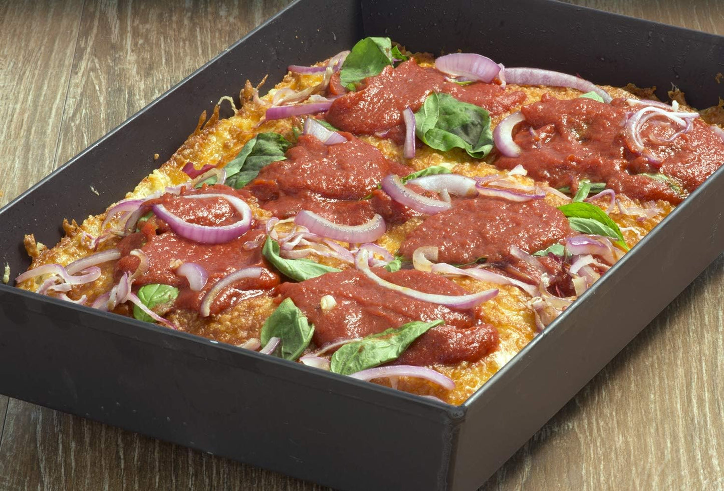 Lloyd Pans Detroit Style Pizza Pan - 10" x 14" x 2.5" | Perfect for Crispy Crusts