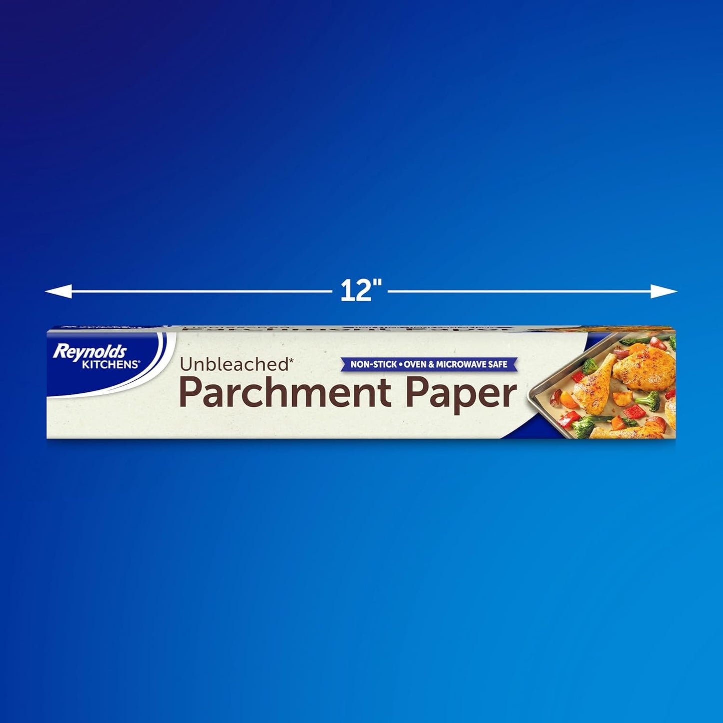 Reynolds Kitchens Unbleached Parchment Paper Roll - Non-Stick & Oven Safe Up to 425°F | 45 Feet x 12 Inches