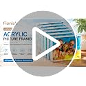 Fisnish 5x7 Acrylic Picture Frame Set of 6 - 20mm Thick Tabletop Display, Includes Variation of 6 Sets
