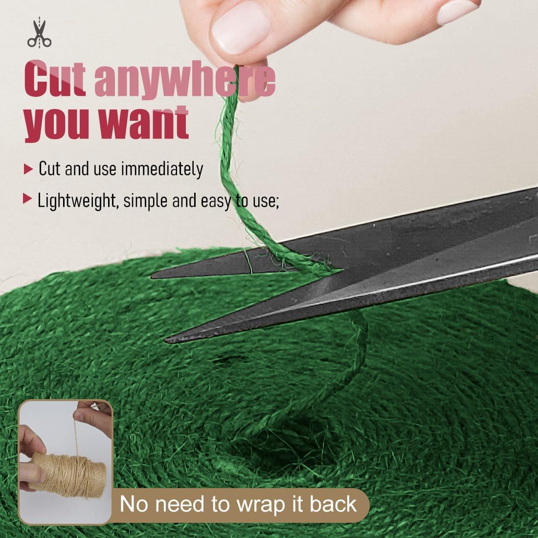 PerkHomy Garden Twine - Strong Natural Jute for Gardening & Crafts | 800 Feet (2 Pcs x 400 Feet)