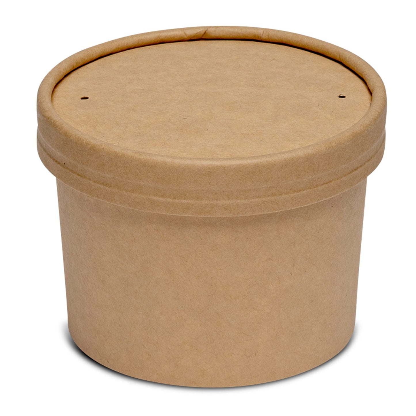 GUSTO 12 oz. Kraft Paper Food Containers with Vented Lids - [50 Count] To Go Hot Soup Bowls, Disposable Ice Cream Cups, Ideal for Hot and Cold Foods - (Formerly Comfy Package)
