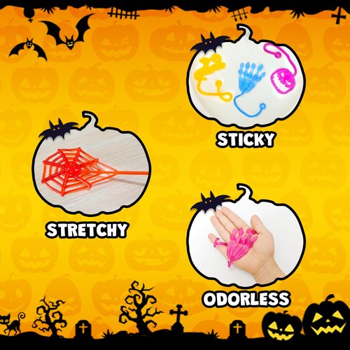 Halloween Party Favor Goodie Bag Stuffers for Toddlers 42 PCS, Halloween Sticky Hands for Kids, Boo Trick or Treat Basket Pinata Fillers Birthday Classroom Prizes Supplies Games Stuff for Boys Girls
