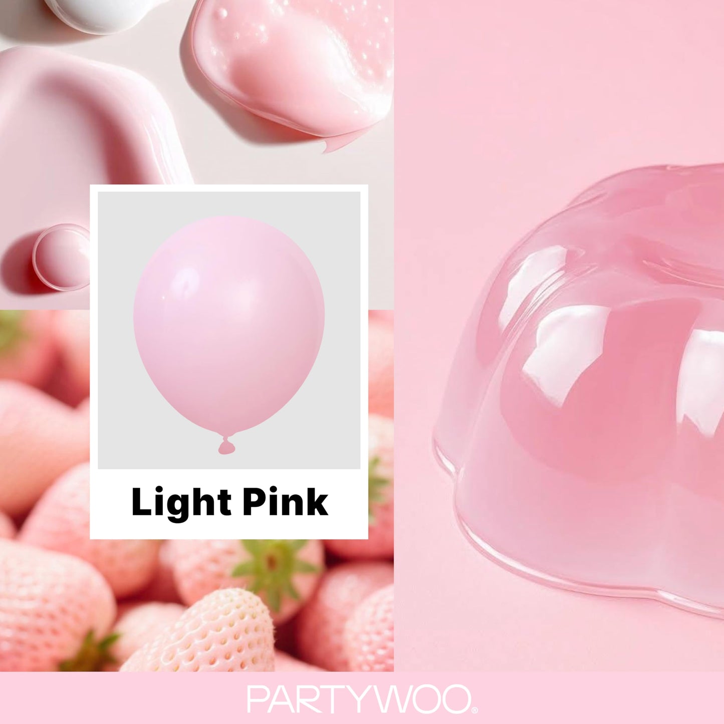 PartyWoo Light Pink Balloons 155pcs Different Sizes of 18 12 10 5 Inch Pastel Pale Baby Pink Balloon Arch Kit Garland for Baby Shower Bachelorette Bridal Shower Birthday Party Decorations Pink-Y48