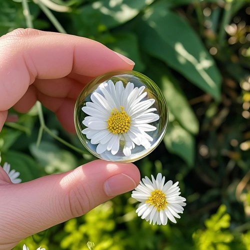 Crystal Dome Magnifying Paperweight Set - 6 Pack of 1.6-Inch Clear Convex Lenses for Home Decor & Classroom Use