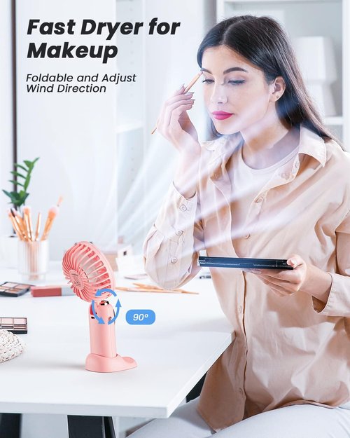 coldSky Portable Handheld Fan - 4000mAh Battery Operated | 3-in-1 Personal Fan with LED Display & 5 Speeds