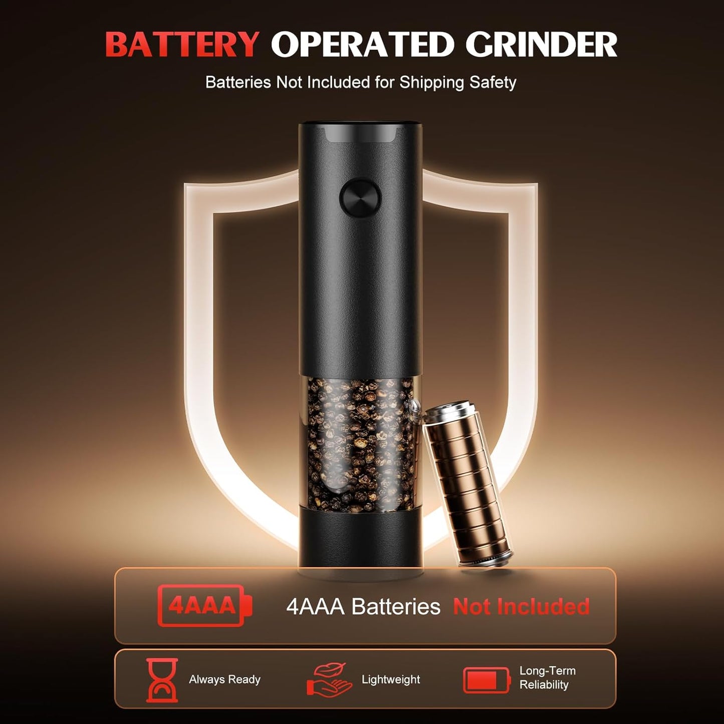 Skiennix Electric Salt and Pepper Grinder Set - Automatic Mill with Adjustable Coarseness & LED | Perfect Kitchen Gift for Mom
