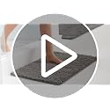 GORILLA GRIP Gray 48x24 Inch Absorbent Chenille Bath Rug Mat - Ultra Soft & Quick-Drying