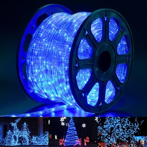 150Ft Led Rope Lights,1080 LEDs Waterproof Indoor Outdoor Party Decorative Lighting with 8 Modes,Connectable and Flexible Rope Lighting for Garden,Pool,Home,Bedroom (Blue, 150 Ft)