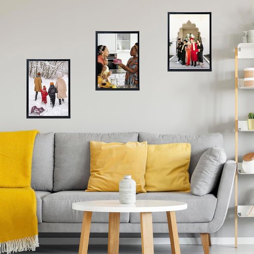 JCJMY 15x20 Picture Frame - Versatile Black Frame for Horizontal & Vertical Wall Display