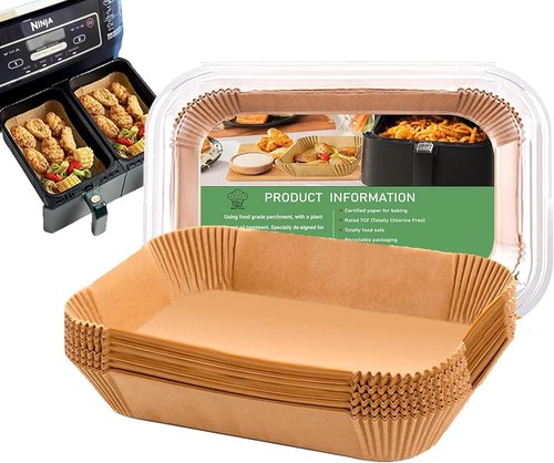 Bella Air Fryer Liners - Disposable Parchment Paper for 4Qt Slim Air Fryer | 100 Pcs Rectangular