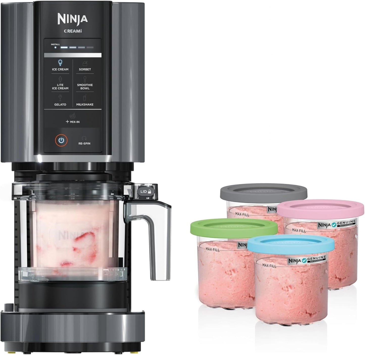 Ninja CREAMi 7-in-1 Ice Cream Maker - Create Ice Cream, Gelato, Sorbet & More | 5 Pints Included
