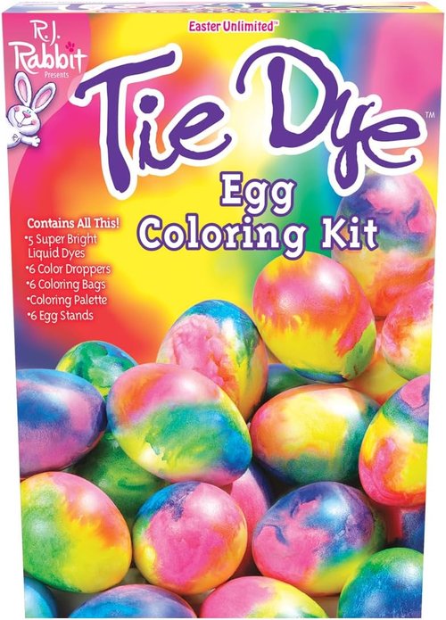 Fun World Tie Dye Egg Coloring Kit - Unlimited Creative Fun for Easter Celebrations