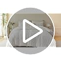 White Bedding Queen Size Set - 5 Pieces Fluffy Ruched Comforter Boho Chic All Season