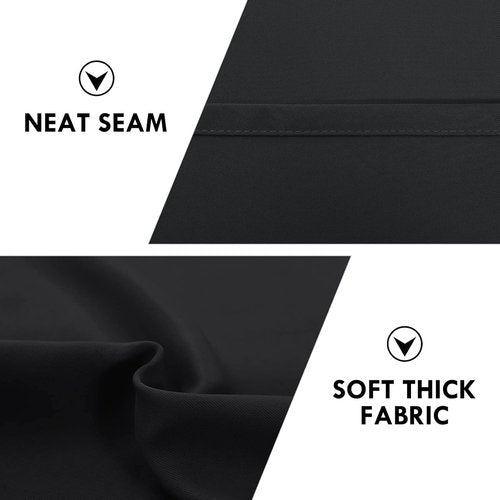 DWCN Blackout Curtains - Thermal Insulated & Noise Reducing | Black, 42x63 Inch, Set of 2 Panels