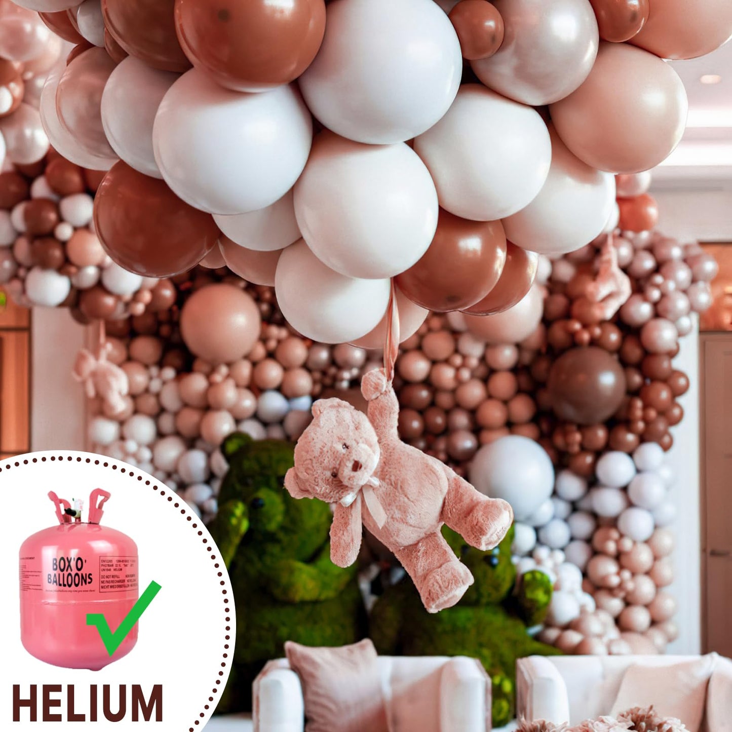PartyWoo Dark Brown Balloons 4pcs 36 Inch Boho Neutral Coffee Tan Latex Helium Balloons for Graduation Anniversary Birthday Boy Baby Shower Jungle Safari Fall Cowgirl Party Decorations Brown-F08