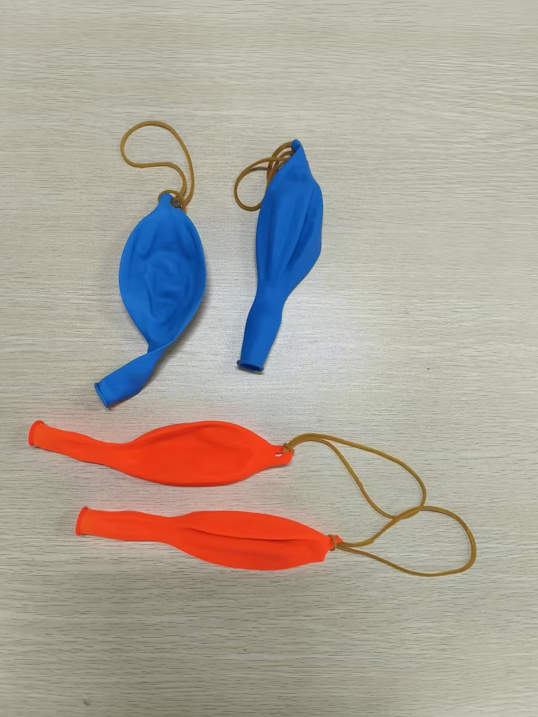 Soulchen 24 Pcs Blue and Orange Party Favors Punch Balloons Bulk for Kids Birthday Party Decorations Punching Balloons Thickened Ball with Rubber Band Handle for Birthday Gift Goodie Bag Supply