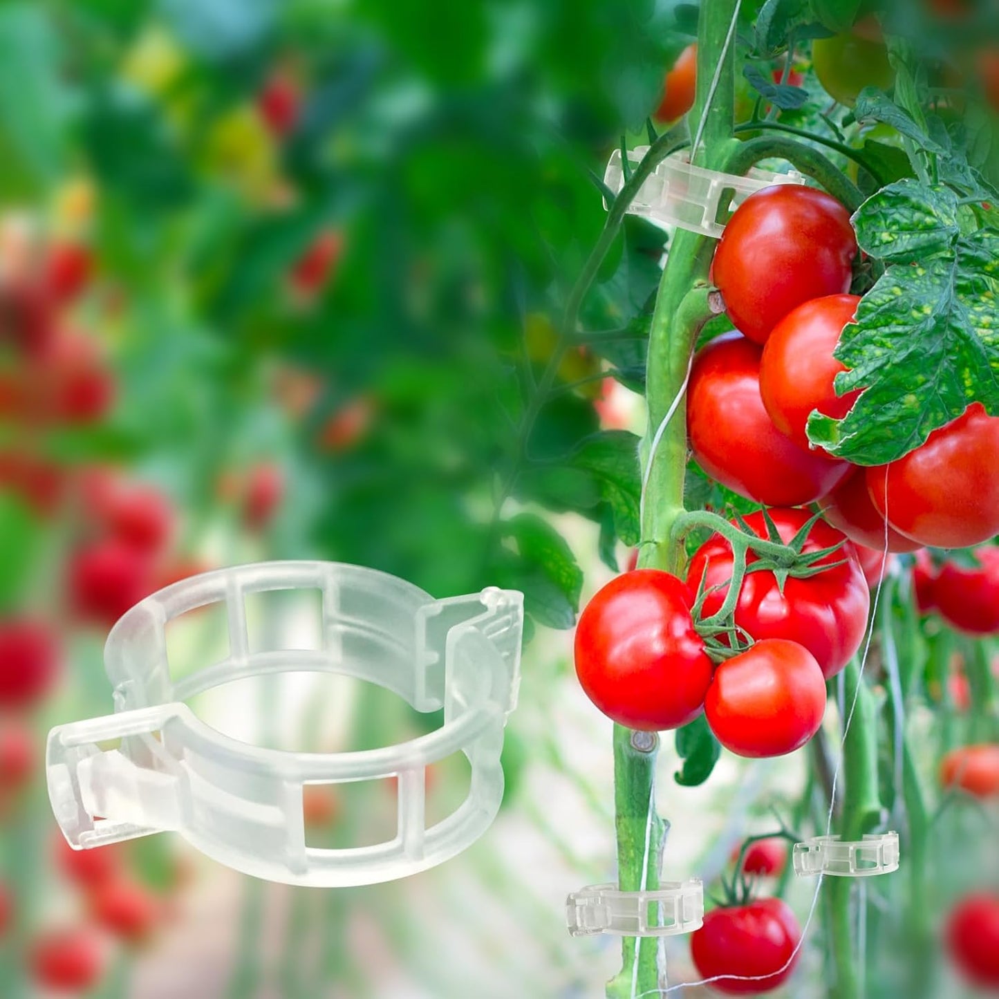 Skiennix 120 Pack Tomato Clips - Durable Plant Support Clips for Vertical Gardening | Ideal for Cucumbers, Orchids, and Vegetables