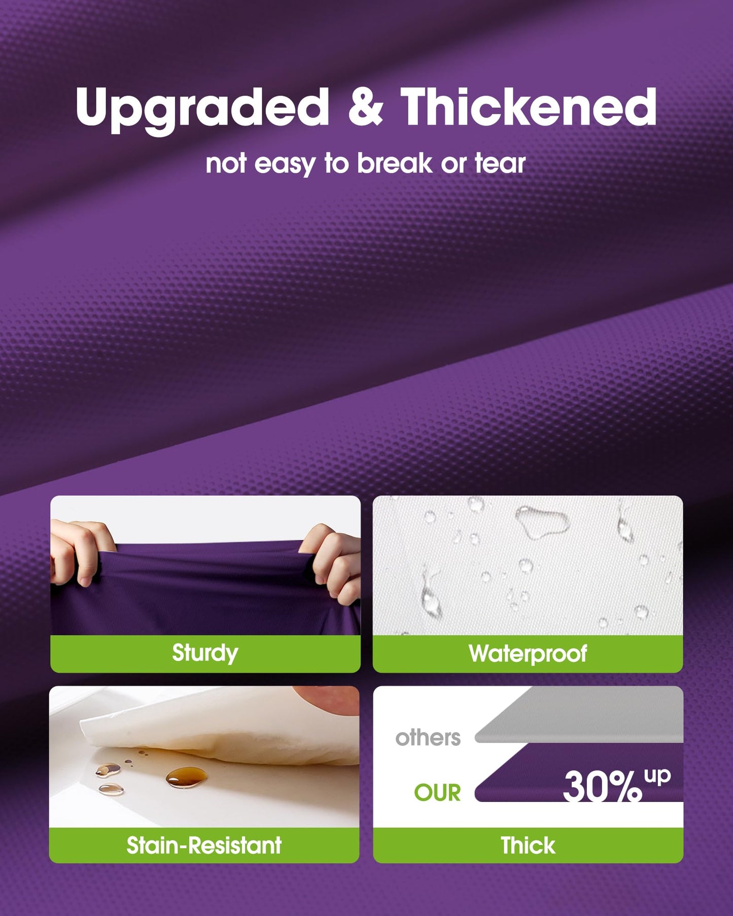 Pureegg Plastic Table Cloth Disposable 20 Pack, 54 x 108 Inch Table Cloths, Graduation Decorations Class of 2025, Graduation Party Tablecloths, Rectangle, Plastic Cover, Leakproof & Sturdy, Purple
