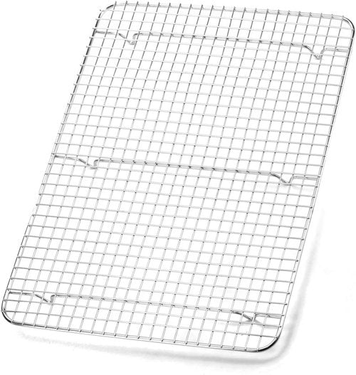 Foraineam Stainless Steel Cooling Rack - 2-Pack Large Baking Rack for Half Sheet Pans | 11.5 x 16.5 Inch