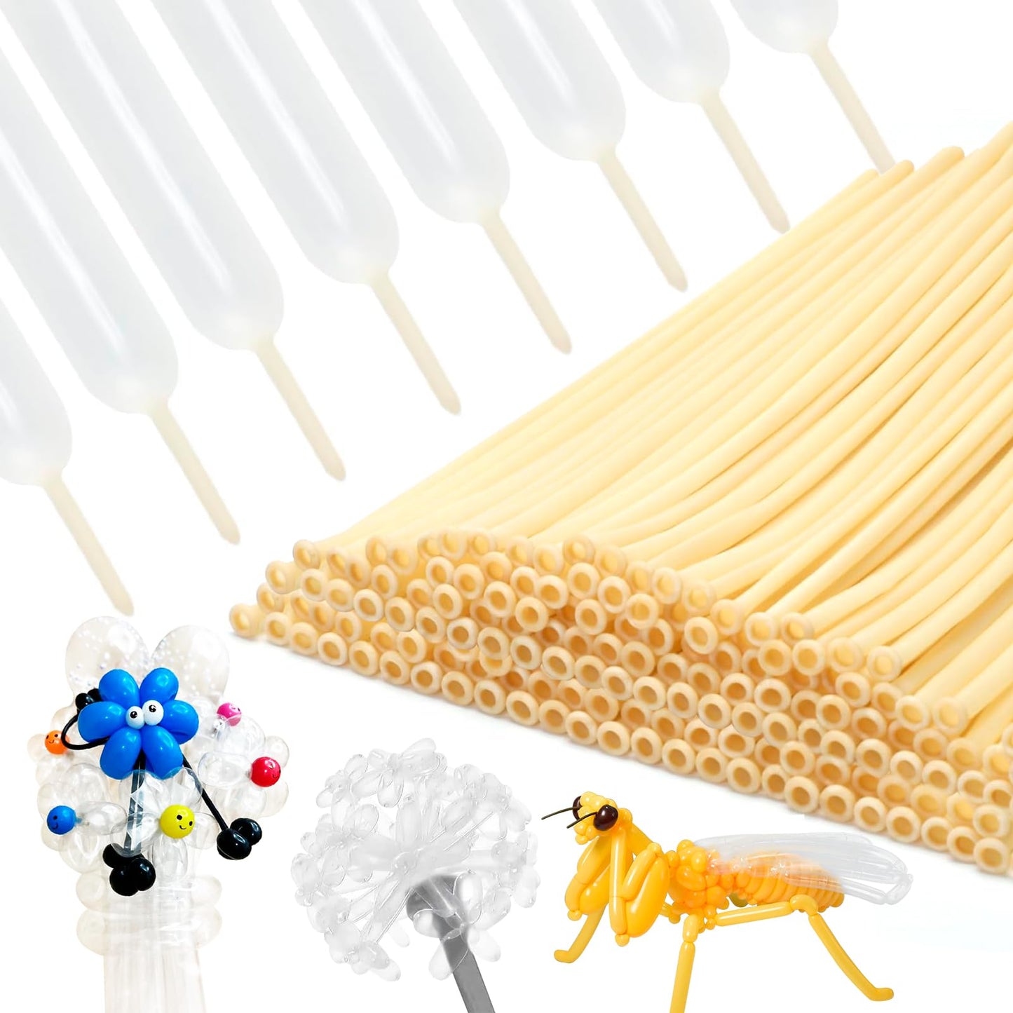 100 pcs 260 Balloons Clear for Long Balloons Garland Kit for Christmas Decorations And Birthday Decorations Wedding Animals Modeling Party Holiday Valentines Flower Decor