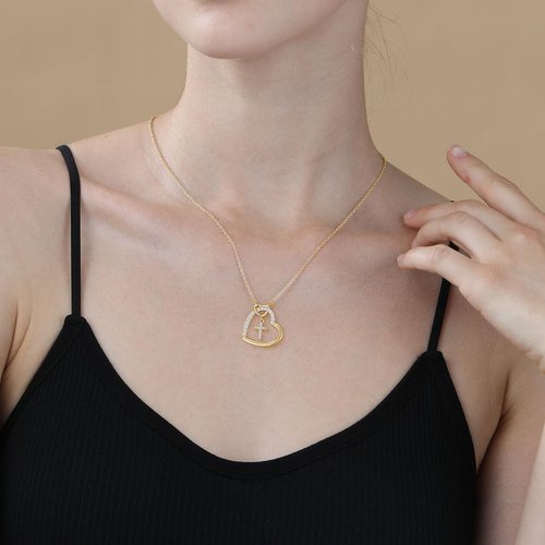 ESPVO 9 Year Old Girl Birthday Gift Happy 9th Ninth Tween Yr Cross Heart Necklace Jewelry Presents Stuff Decorations for Girls