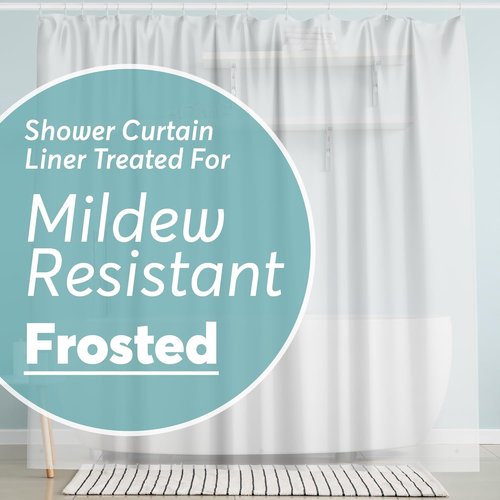 BigFoot Shower Curtain Liner - Premium 72 x 84 Odor-Free PEVA with Rustproof Grommets & Magnetic Weights | Frosted Finish