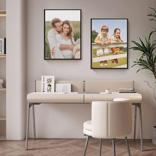 Custom Canvas Prints by [Brand Name] - Transform Your Photos Into Framed Wall Art | Ideal Home Décor (12x16, Black Metal Frame)