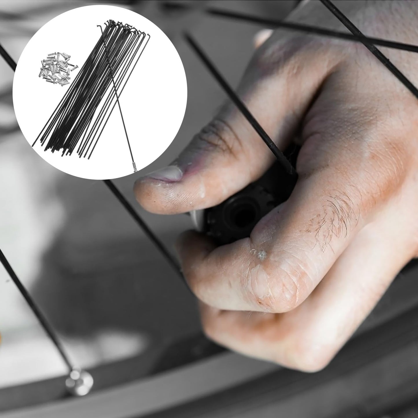LIOOBO 36Sets Bicycle Spokes Steel Spokes 260mm Spokes for 26 inch Bicycle Rim Bike Spokes and Spokes for Bike Accessories Bike Parts Bike Wheels ebikes Child Road Vehicles Suite
