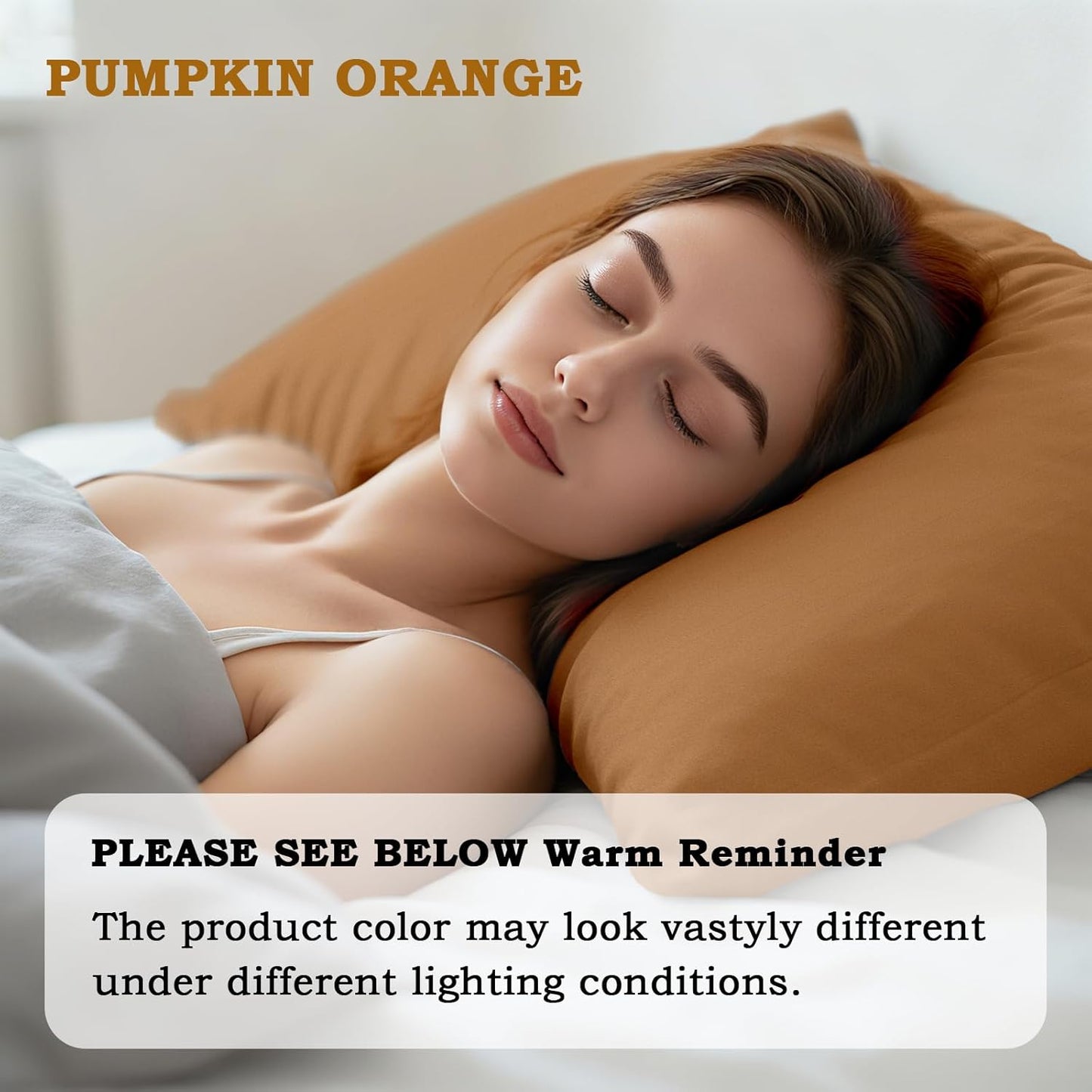 Q&J Fabric Co. Standard Pillow Cases Set of 2 - Soft Brushed Microfiber, Wrinkle-Free | 20x26'', Pumpkin Orange