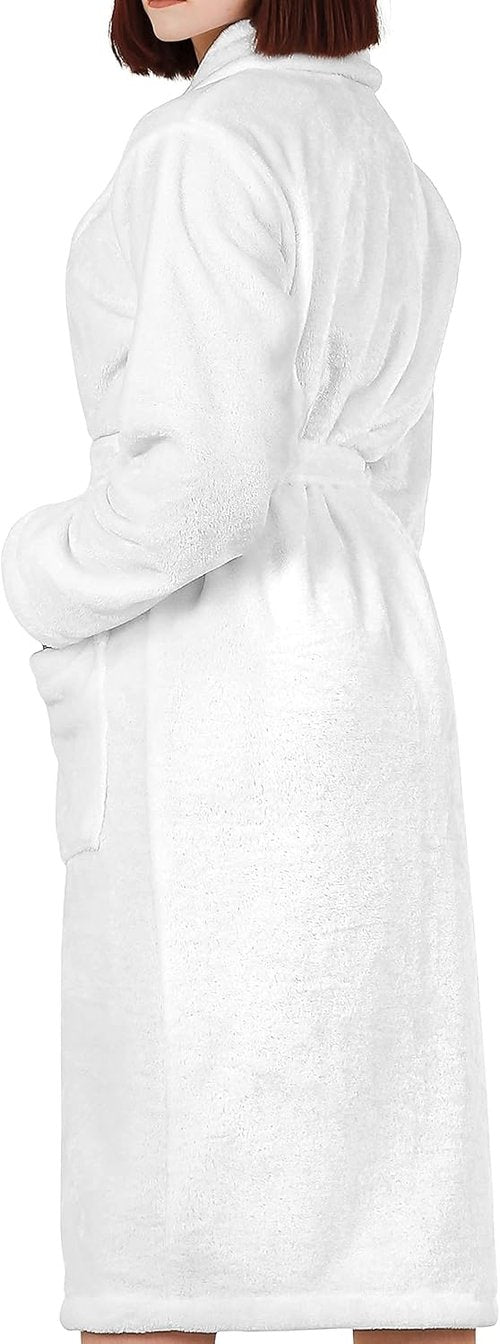 Cotton Paradise Unisex Fleece Bathrobe - Plush Warm Robes for Men & Women | Cozy Comfort