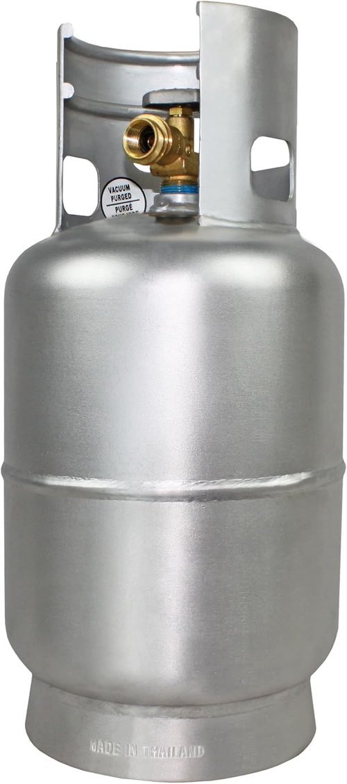 Flame King 10LB Aluminum Propane Tank - Lightweight, Corrosion-Resistant Design for Grills & Outdoor Use
