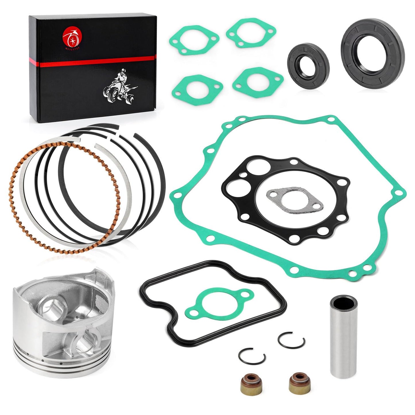 Top End Rebuild Kit Piston Ring Gasket Seal For Club Car Golf Cart DS Precedent FE350 1996-2006 1017449-01