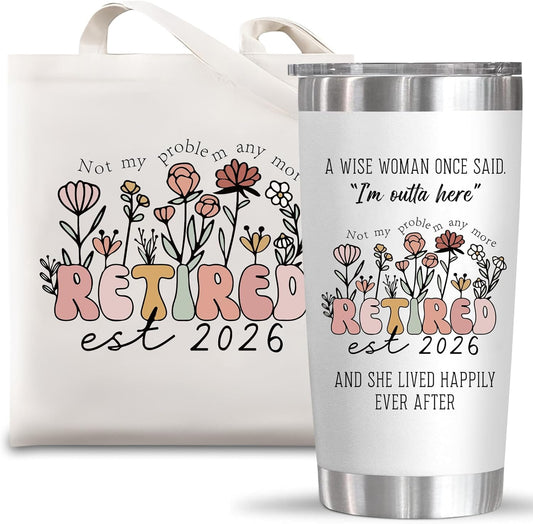 Physkoa Retirement Gifts for Women - Funny Gift for Boss, Coworker, Teacher, Nurse, Mom, Aunt