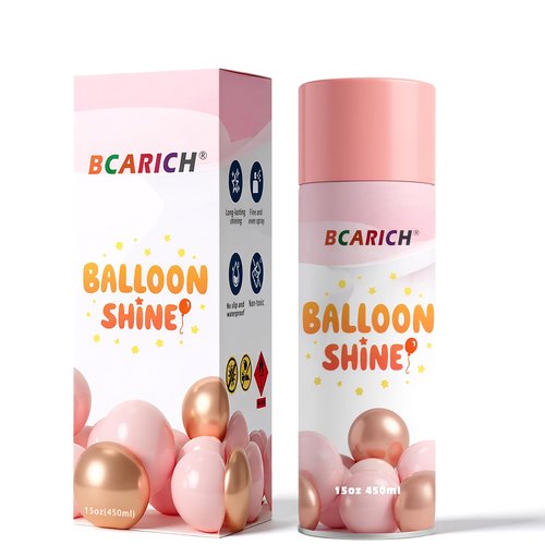 Balloon Shine Spray, 15oz High Shine Spray for Latex and Foil Balloon to Last Longer, Waterproof, Antioxidant, Instant Shiny Effect for Indoor and Outdoor Decoration