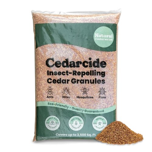 Cedarcide Original Cedar Granules - Natural Flea, Tick & Mosquito Repellent for Yard & Garden | Covers 3,500 sq ft (8 lb)
