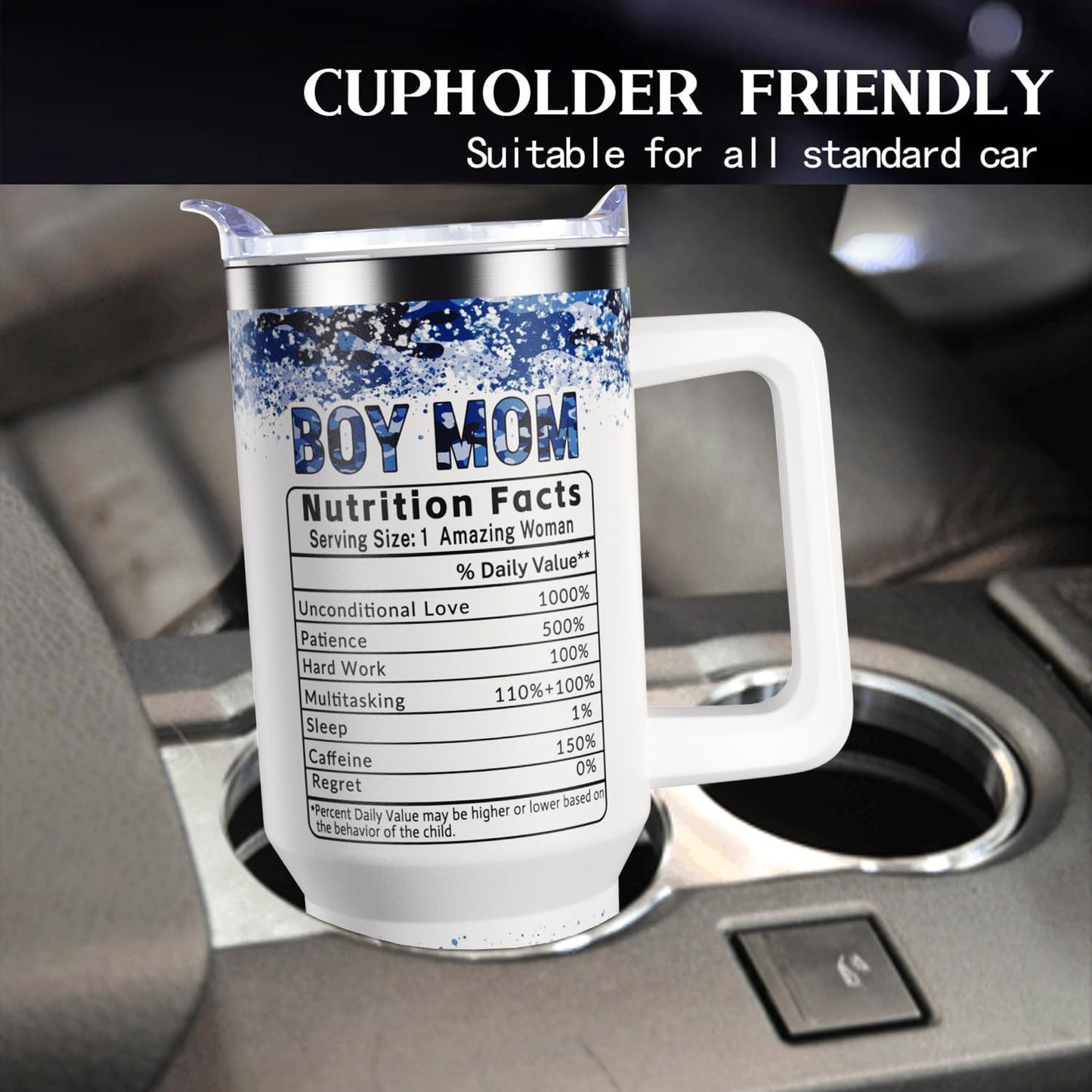 qynspngs Boy Mom Gifts,40oz MamaTumbler With Handle Lid And Straw,Birthday,Christmas,Thanksgiving,Mother's Day Gifts For Boy Mom From Husband,Son,Camo Mama Coffee Cups Travel Mug