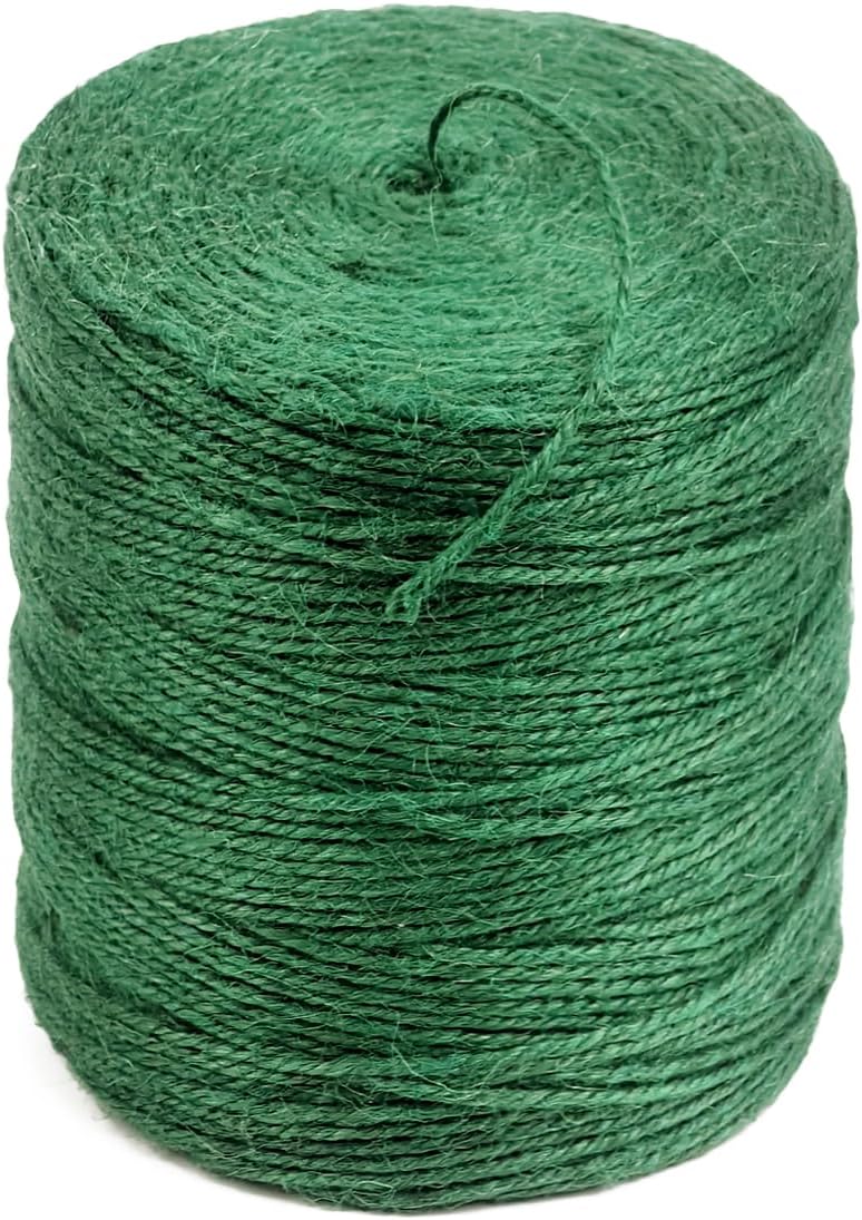 PerkHomy Natural Jute Garden Twine - Strong 800 Feet Green Twine for Plant Tying & Crafts