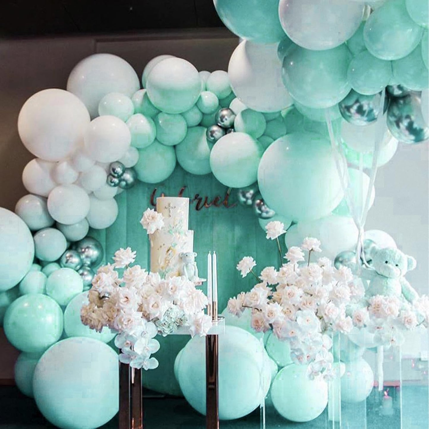 PartyWoo Teal Balloons - 50 Pcs Mini 5-Inch Pastel Turquoise Balloons for Celebrations