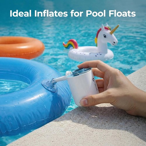 FLEXTAILGEAR Portable Air Pump - Rechargeable Electric Inflator for Camping Gear & Pool Floats | 2.82oz Classic Design