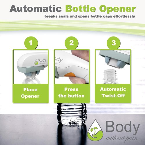 Electric Bottle Opener - Automatic Solution for Easy Water Bottle Opening | Ideal for Seniors & Arthritis