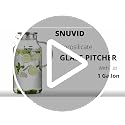 128oz Glass Pitcher with Lid and Spout - Borosilicate Coffee & Juice Jug - Clear