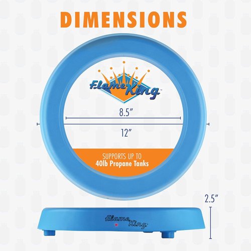 Flame King Smart Wireless Propane Tank Scale - Bluetooth Gas Gauge for BBQ & Grills | Monitors 20/30/40 lb Tanks