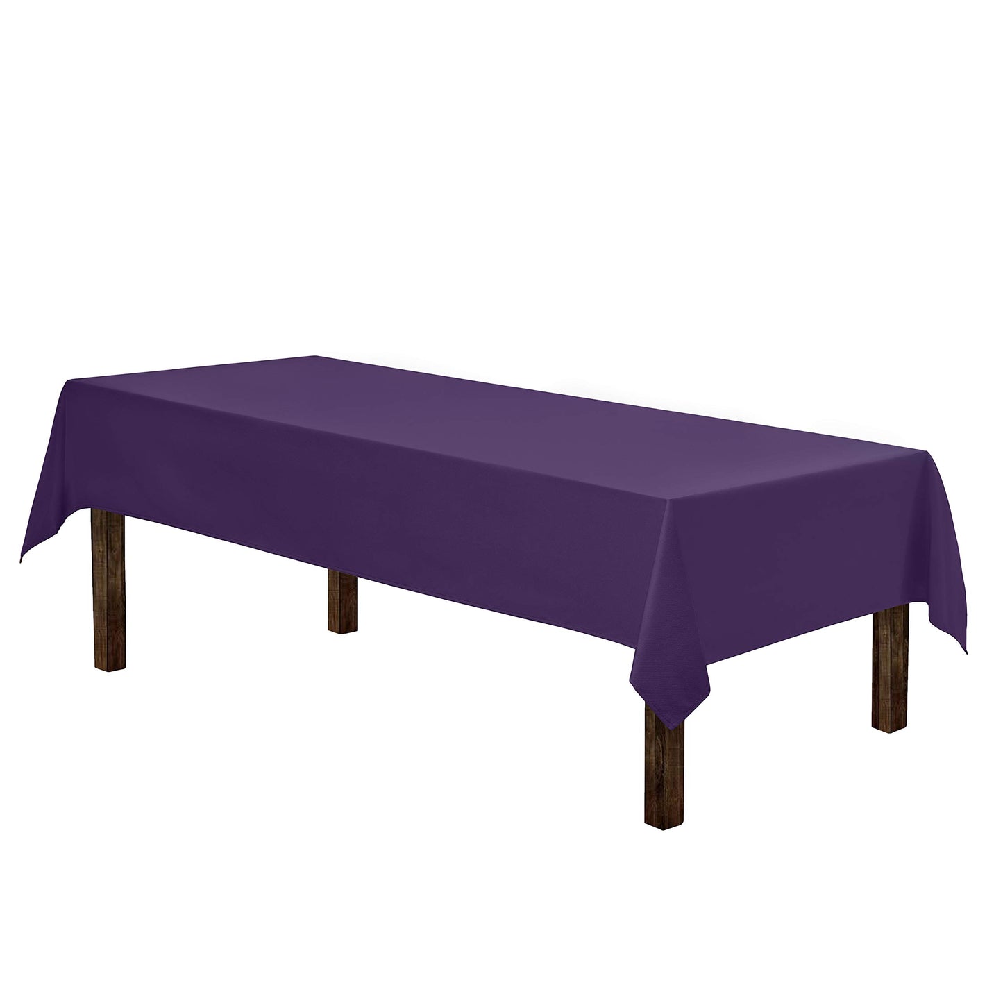 Gee Di Moda Rectangle Tablecloth - 60 x 102 Inch Purple Table Cloth for 6 Foot Rectangle Tables - Heavy Duty Washable Fabric - for Holiday Party, Dinner, Weddings, Baby Shower & Events