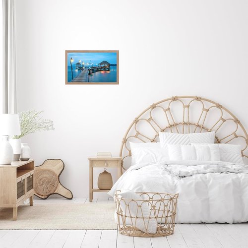 JCJMY 13x22 Picture Frame - Rustic Brown Wall Gallery Frame for Horizontal & Vertical Photos