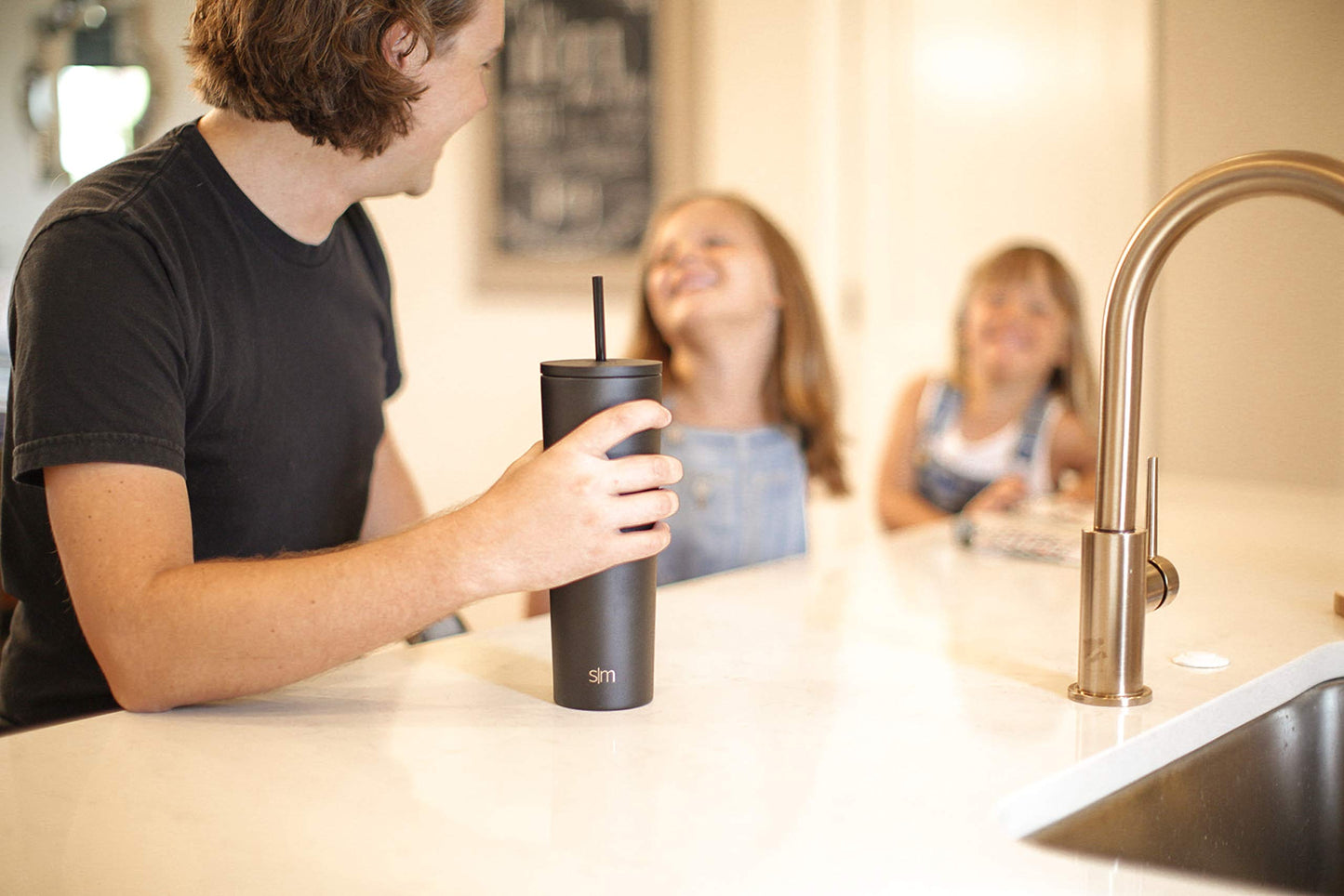 Simple Modern Tumbler Lids | 3 Pack | Reusable Replacements ONLY Fits Simple Modern, S|M | Stainless Steel Classic, Journey, Scout Travel Coffee Mug Water Bottle | Classic Collection | Malibu