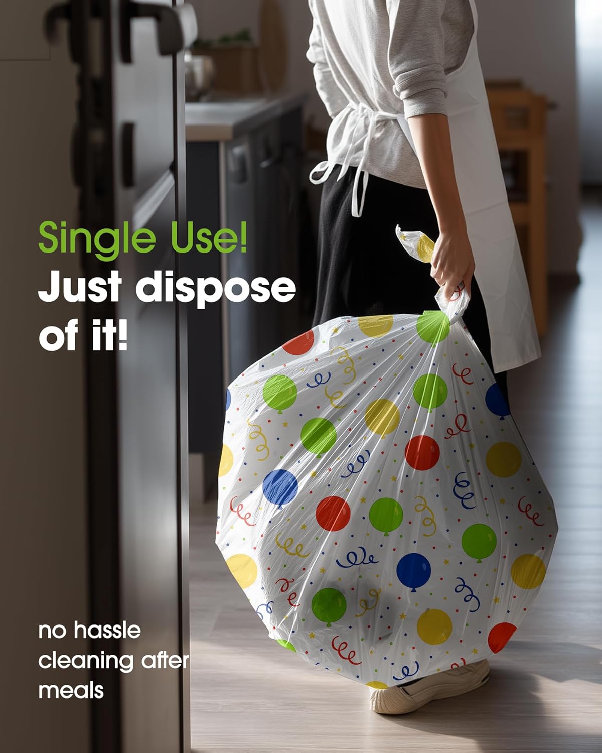 Pureegg Disposable Plastic Tablecloths - 54 x 108 Inch, Leakproof & Sturdy for Birthday Parties, Picnics & Baby Showers