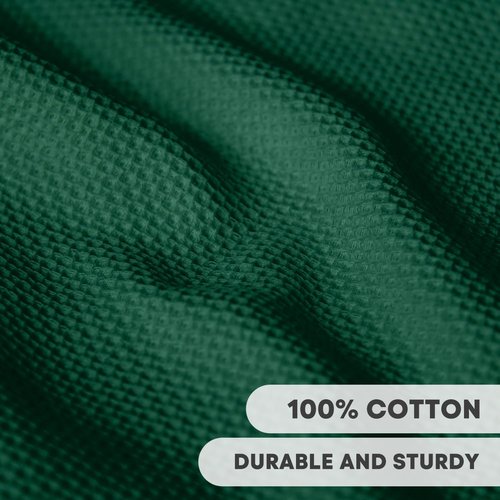 Artoid Mode 100% Cotton Kitchen Dish Cloths - Dark Green Waffle Weave, Ultra Soft & Absorbent, 12x12 Inch, Set of 6